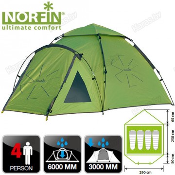 Четырехместная палатка Norfin HAKE 4 NF